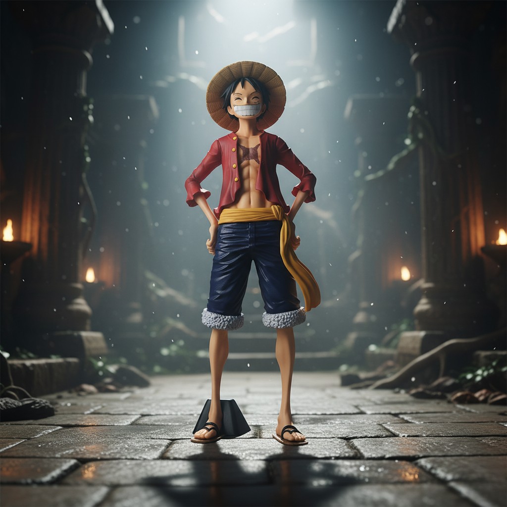 Action Figure Monkey D. Luffy One Piece 28cm/Luffy Imperador One Piece