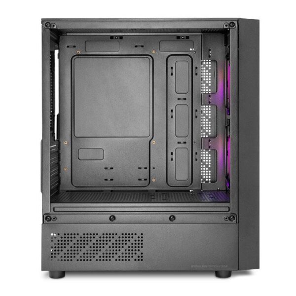 Gabinete Gamer Mancer Grimore, Mini-Tower, Lateral de Vidro, 2 Fans Rainbow, Preto, MCR-GRM-BK