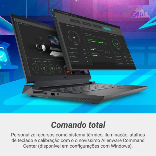 Notebook Gamer Dell G15 Intel Core i5 13ª Geração, 8GB RAM, 512GB SSD RTX3050 - G15-i1300-A25P
